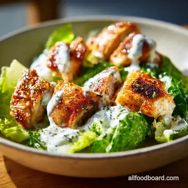 Chicken Caesar Salad Recipe for 4 Recipe Card