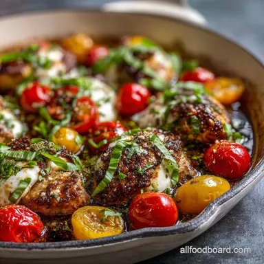 Chicken Caprese: One-Pot Baked with Balsamic Glaze Recipe Card