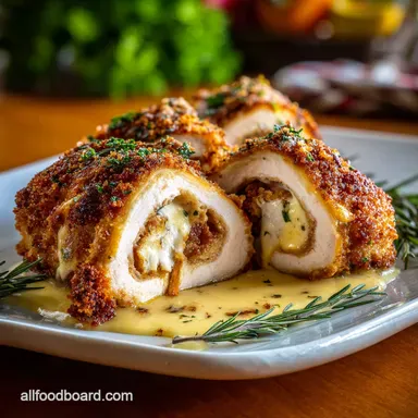Family Favorite Chicken Cordon Bleu Recipe: Crispy Baked Recipe Card