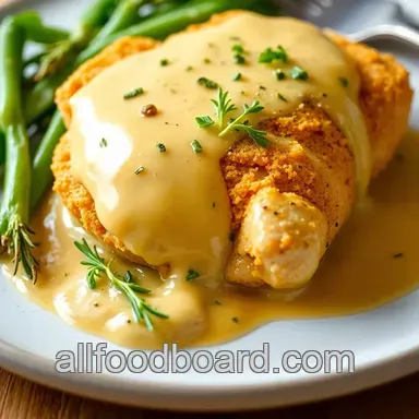 Classic Chicken Cordon Bleu Recipe with Dijon Cream Sauce Recipe Card