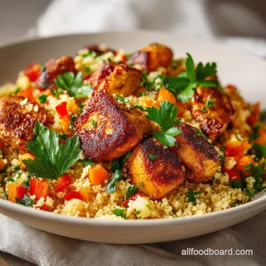 Chicken Couscous Salad Recipe: 30 Min Recipe Card