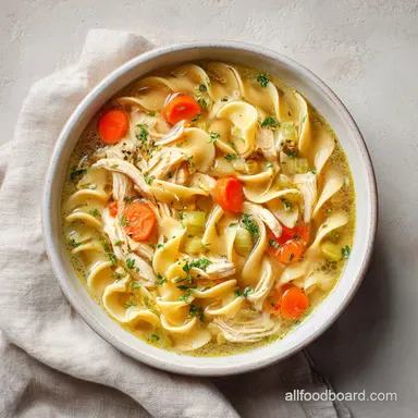 Chicken Noodle Soup with Tender Chicken Recipe Card