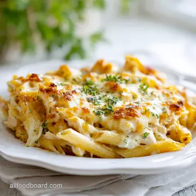 Creamy Chicken Penne Casserole in 40 Min