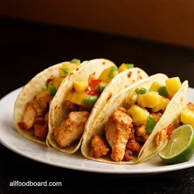 Chili Lime Chicken Tacos My Zesty Pineapple Salsa Secret Recipe Card