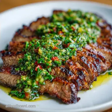 Chimichurri Grilled Flank Steak for 4