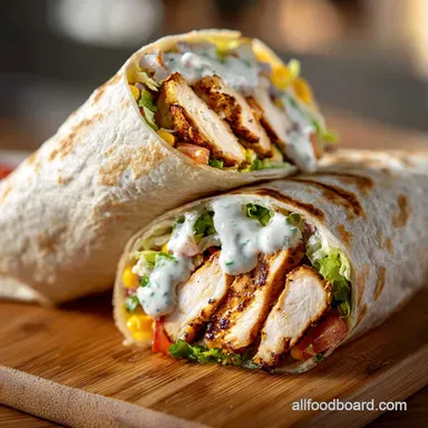 Easy Chipotle Ranch Grilled Chicken Burrito in 20 Minutes
