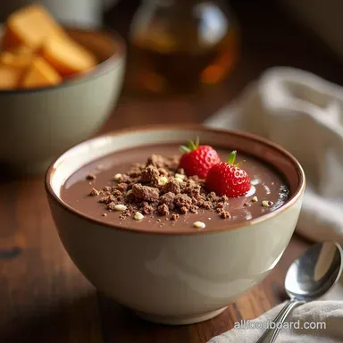Thick Chocolate Cottage Cheese Smoothie Bowl Recipe 5Min Protein Recipe Card