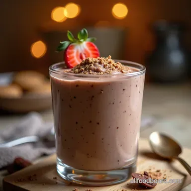 The Protein Powerhouse Velvety Cottage Cheese Chocolate Smoothie Recipe Card