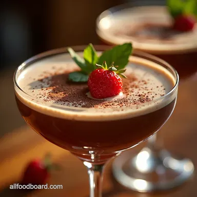 Sinfully Delicious Chocolate Martini Recipe with Cr&egrave;me Recipe Card