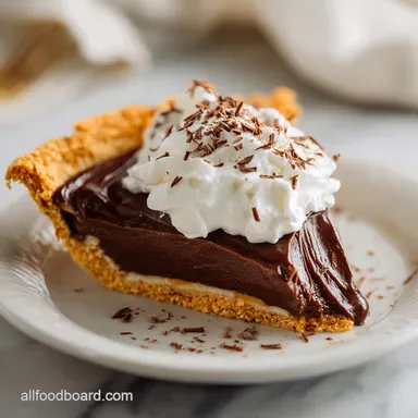 Chocolate Peanut Butter Pie with Creamy Mousse Filling Recipe Card