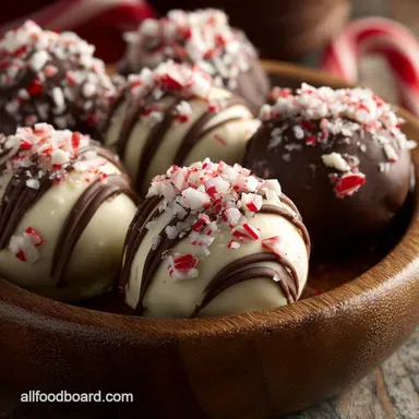Christmas Candy: Silky Peppermint Bark Truffles for Gifting Recipe Card