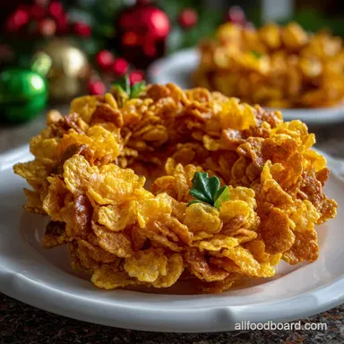 Christmas Cornflake Wreaths: Easy No-Bake Holiday Snack Recipe Card