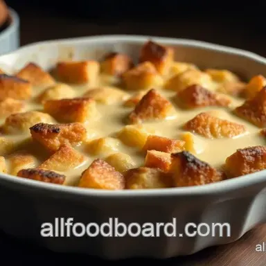 Easy Classic Bread Pudding Recipe with Vanilla Custard