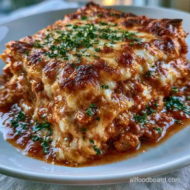 Recipe Classic Lasagna for 12 Servings Recipe Card
