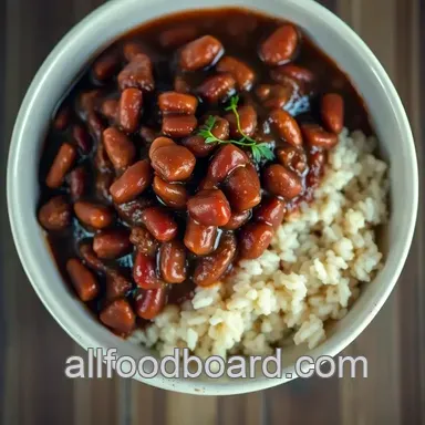 Classic Louisiana Red Beans and Rice Recipe: Comfort in a Bowl Recipe Card