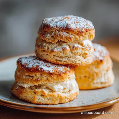 Classic Pastry Scones Recipe for 8 Servings Recipe Card