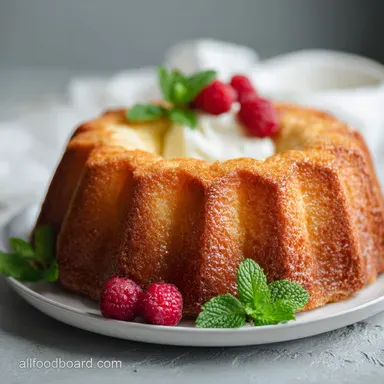 Classic Pound Cake: Dense and Buttery Recipe for 16 Servings
