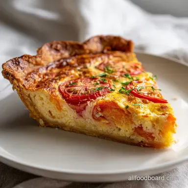 Classic Southern Tomato Pie: Golden and Savory for 8 Servings Recipe Card