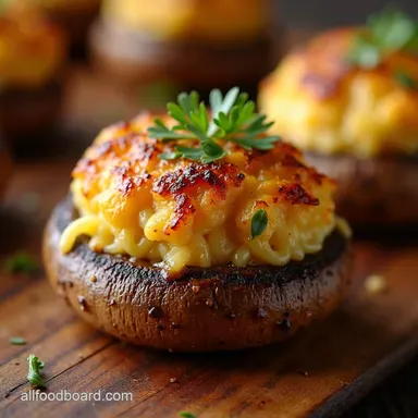 Easy Stuffed Mushrooms Classic Pub Grub at Home Recipe Card
