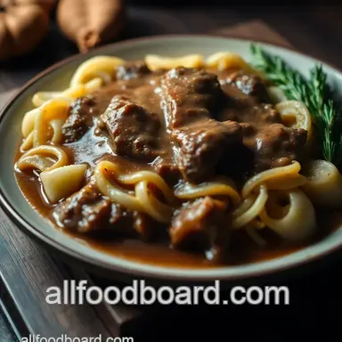 Classic Swiss Steak with Brown Gravy: A Hearty Family Favorite Recipe Card
