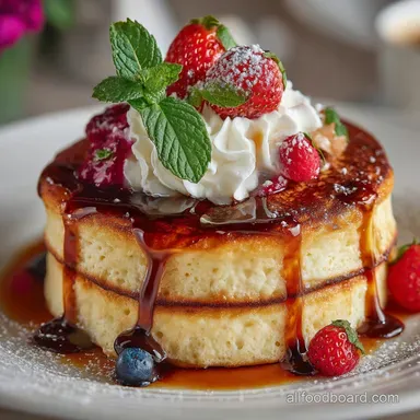 CloudBusting Fluffy Pancakes The Secret to Soufflé Heights Recipe Card