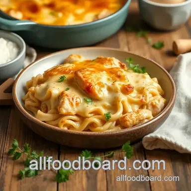 Heartwarming Bake Chicken Tetrazzini Casserole Delight: The Ultimate Comfort Food! Recipe Card