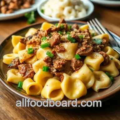 Cook Philly Cheesesteak Tortellini Quick Recipe Card