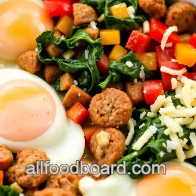 Cook Sausage Bowl with Eggs & Veggies Recipe Card
