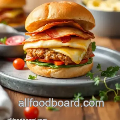 Deliciously Easy: Cook Turkey Bacon Lasagna Burger Delightfully Tonight! Recipe Card