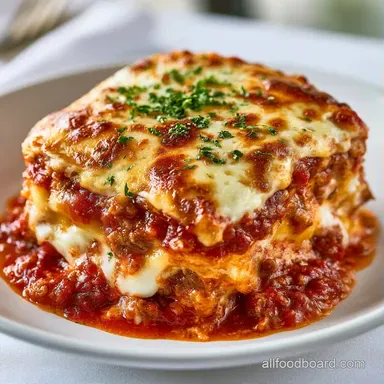 Cottage Cheese Lasagna Recipe for 10 Recipe Card