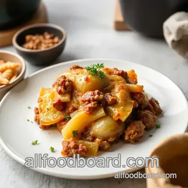 How to Make the Ultimate Bake Ground Beef Potato Casserole Delight! Recipe Card