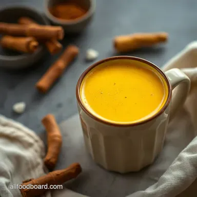 Cozy golden milk recipe: A Turmeric Latte Hug in a Mug Recipe Card