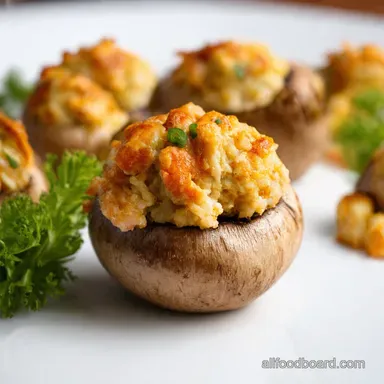 Crab Stuffed Mushrooms My Seaside Symphony Appetizer Recipe Card
