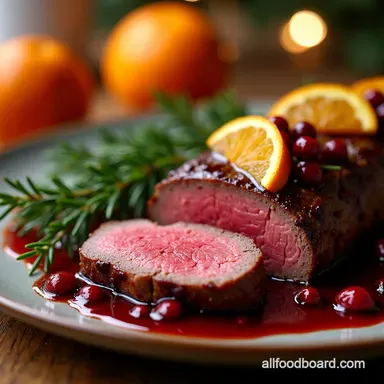Cranberry Orange Glazed Beef Tenderloin A Christmas Showstopper Recipe Card