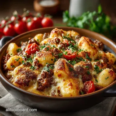 Rich Creamy Ground Beef Gnocchi Bake Under an Hour
