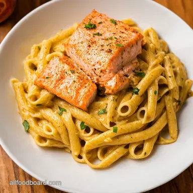 Creamy Cajun Salmon Pasta My Weeknight Louisiana Kitchen Recipe Card