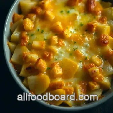 Creamy, Cheesy Au Gratin Potatoes – A Classic Comfort Side Dish Recipe Card
