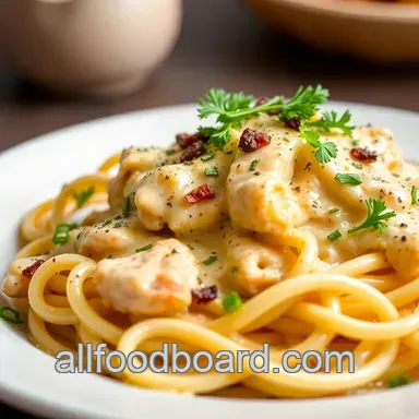 Creamy Chicken Carbonara: Easy Italian Weeknight Dinner Recipe Card