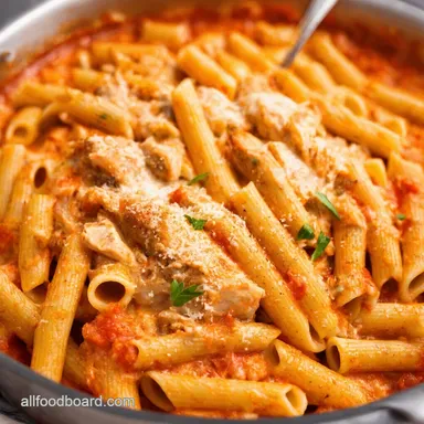 Creamy Chicken Parmesan Pasta Quick Easy Comfort Recipe Card