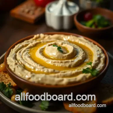 Easy & Creamy Hummus Recipe: A Flavorful Middle Eastern Dip Recipe Card
