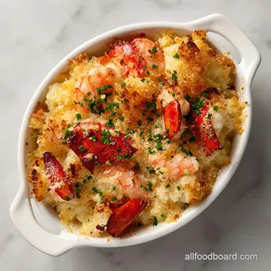 Crab Shrimp Casserole with 50 Minute Baked Seafood Recipe Recipe Card