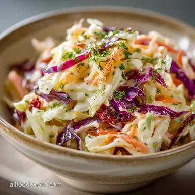 NonSoggy Coleslaw Recipe The Secret to Creamy Crunchy BBQ Slaw Recipe Card