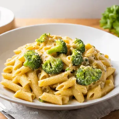 Easy Broccoli Cheese Pasta Recipe Creamy Comfort Food Recipe Card
