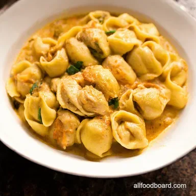 Garlic Parmesan Chicken Tortellini Quick Weeknight Dinner Recipe Card