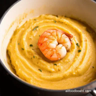 Creamy Garlic Shrimp Mash Easy Comfort Food Recipe Card