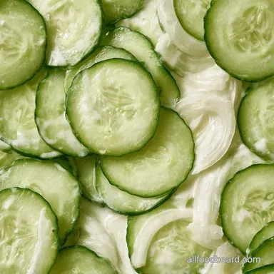 Creamy German Cucumber Salad: Sour Cream Recipe Card