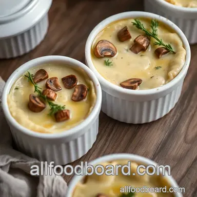 How to Make Cozy Creamy Herb and Mushroom Pot Pies in Ramekins with Lids Recipe Card