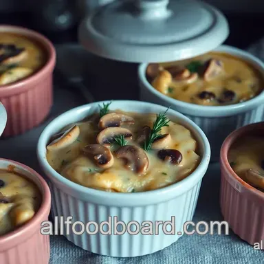 How to Make Cozy Creamy Herb and Mushroom Pot Pies in Ramekins with Lids