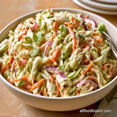 Creamy Homemade Coleslaw Recipe Card