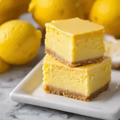 Creamy Lemon Cheesecake Bars Sunshine in Every Bite Recipe Card